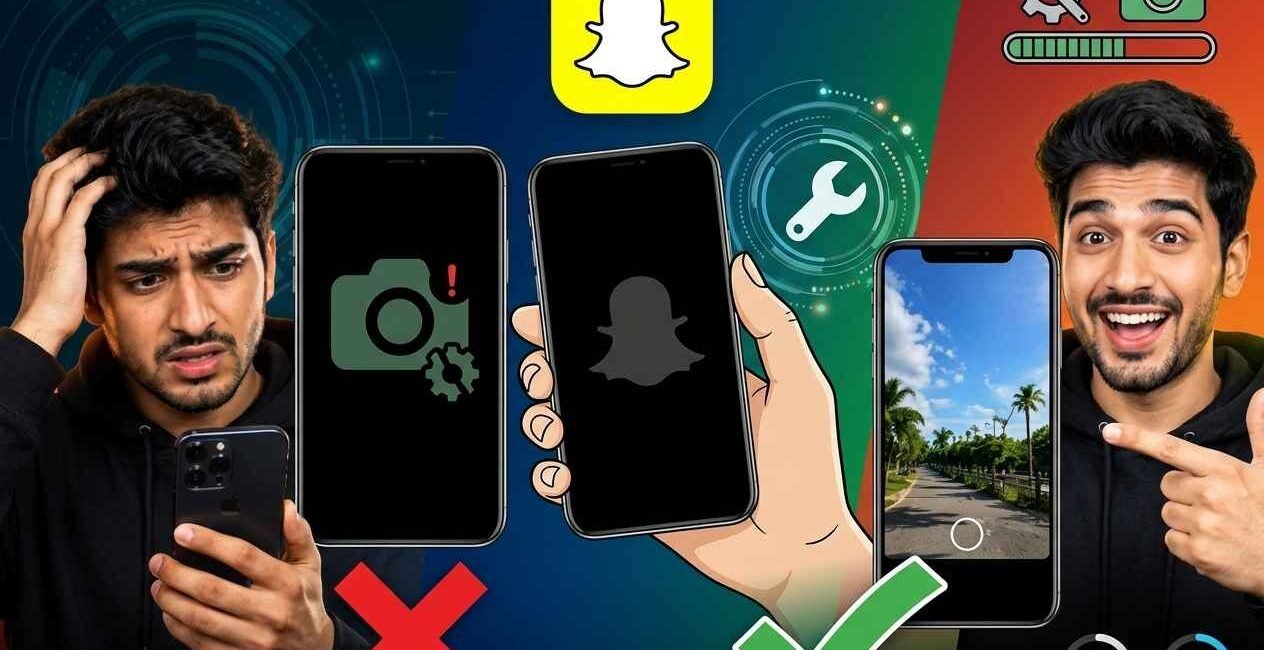 snapchat black screen camera crash issue