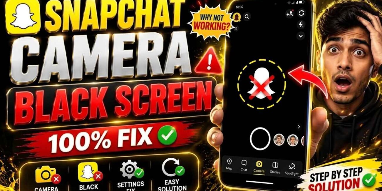 snapchat camera black screen