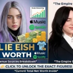 Billie Eilish net worth 2026 infographic showing music, tour and brand income